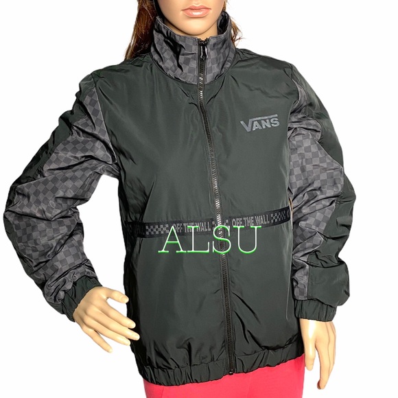 💖MEGA SALE💖VANS BMX Remix JACKET Women Black Puffer Raincoat Water VN0A4CNXBLK - Picture 4 of 6